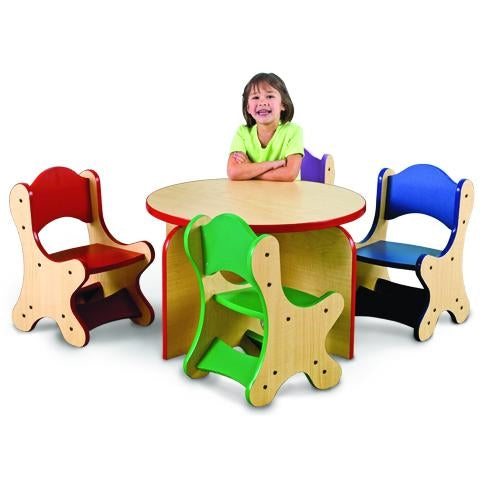 Friends Kids Table & 4 Multi Color Chairs