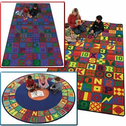 Flagship Kids Carpets-Floors That Teach Kids Educational Rug, Round or Square