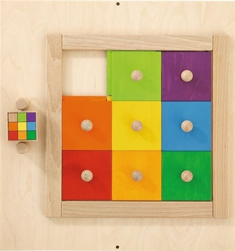 Colorful Squares Sensory Wall Activity Panel by HABA