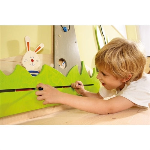 Tall Tree and Animals Meadow Wooden interactive Play Wall Panel
