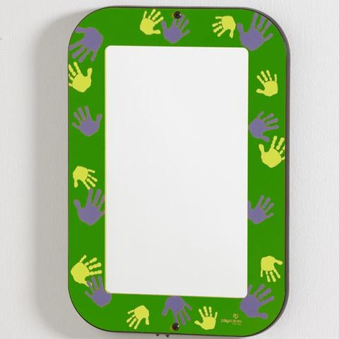 GREEN HANDS-ON MIRROR