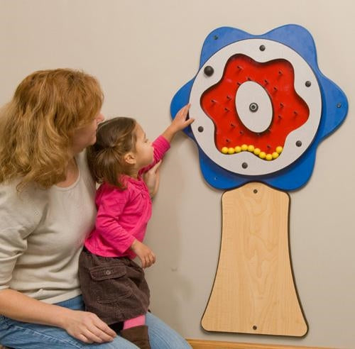 Plinko Flower Wall Activity - Blue, Optional Tree Base