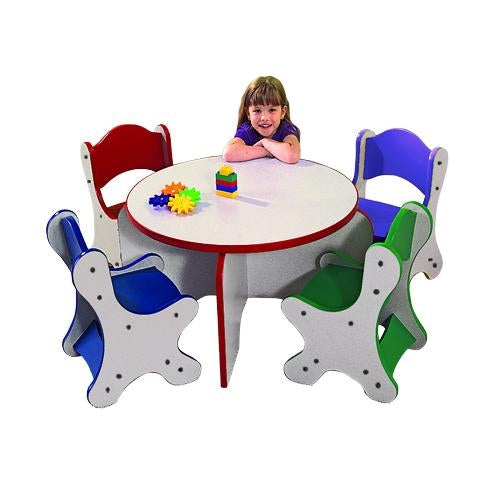 Friends Kids Table & 4 Multi Color Chairs