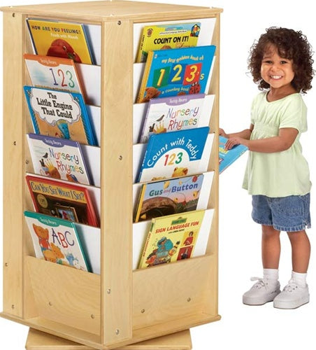 Revolving Literacy Tower - Small -4 Sided Kids Bookcase