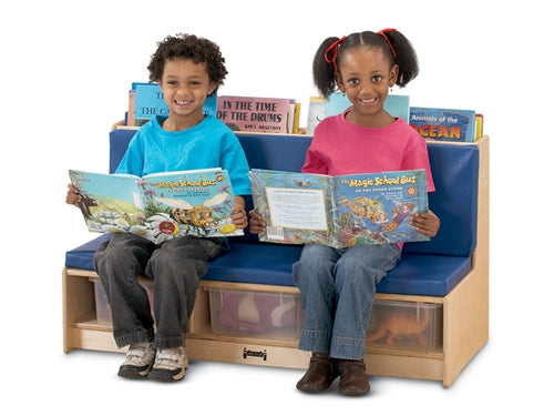 Kids Reading Couch-Literacy Couch w/Tubs-Red or Blue