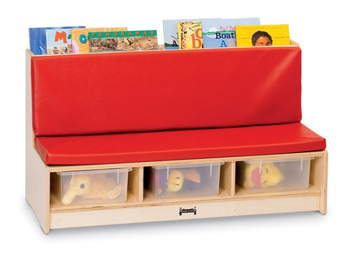 Kids Reading Couch-Literacy Couch w/Tubs-Red or Blue