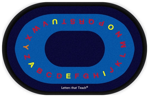 Flagship Kids Carpets-Letters that Teach Kids Educational Oval Rug
