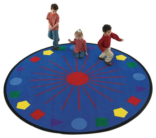 Kids Carpets-Shapes Galore Kids Activity Round Rug