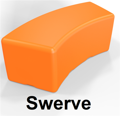 Eco Children's Seating Collection-Swerve Bench