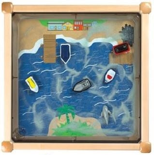 Square Magnetic Kids Play Sand Table-Ocean Theme